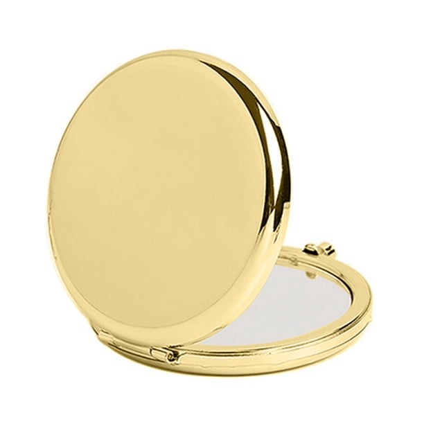 Espejo compacto de maquillaje para hombres, mujeres y niñas, elegante espejo de viaje para bolsillo, bolso o cartera, espejo pequeño portátil.