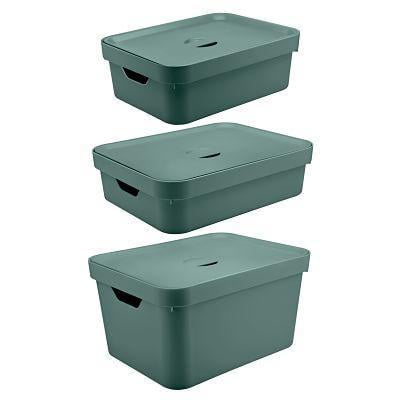 Ou - Conjunto Cajas Cube Verde Oscuro