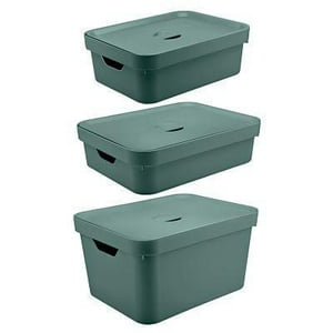 Ou - Conjunto Cajas Cube Verde Oscuro