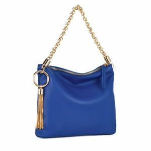 Bolso De Hombro De Mujer Mkf Collection - Brigitte, Vegan Leather, Versatile Handbag, Color Royal