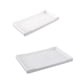 thumbnail image 2 of 2x Melamine Hotel Serving Tray Dishes Cup Juego de tarta de vidrio blanco 22cm 24.9cm, 2 of 3