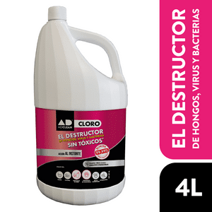 Adclean - Cloro 4L – El Destructor De Hongos, Virus Y Bacterias