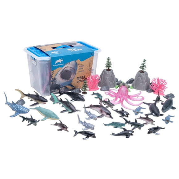 Set de Figuras de Juguete Animal Planet 45 Piezas Mundo Oceánico