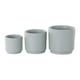 thumbnail image 3 of Set 3 Maceteros Maceta De Ceramica Gris Con Lineas Cuadradas gris, 3 of 8