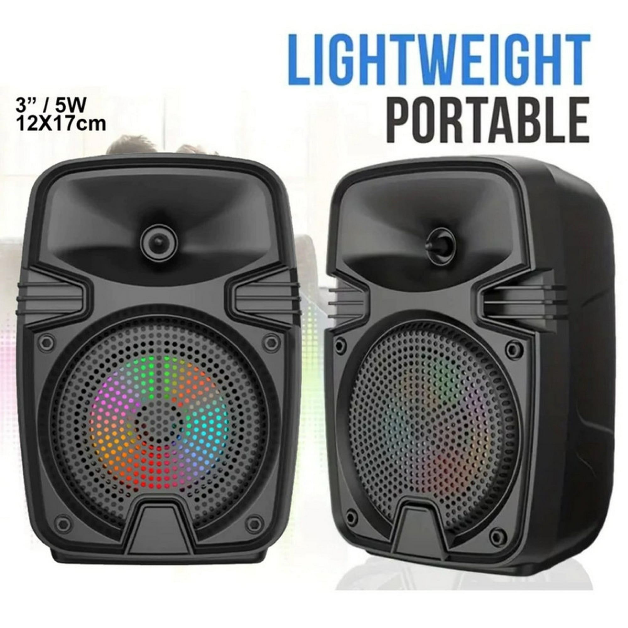 Genérico - Parlante Portátil Música Altavoz Luces Coloridad Estereo Rondon