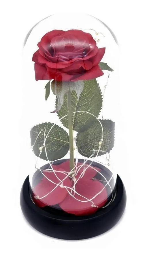 Genérico - Cúpula Vidrio Rosa 21 Luces Led