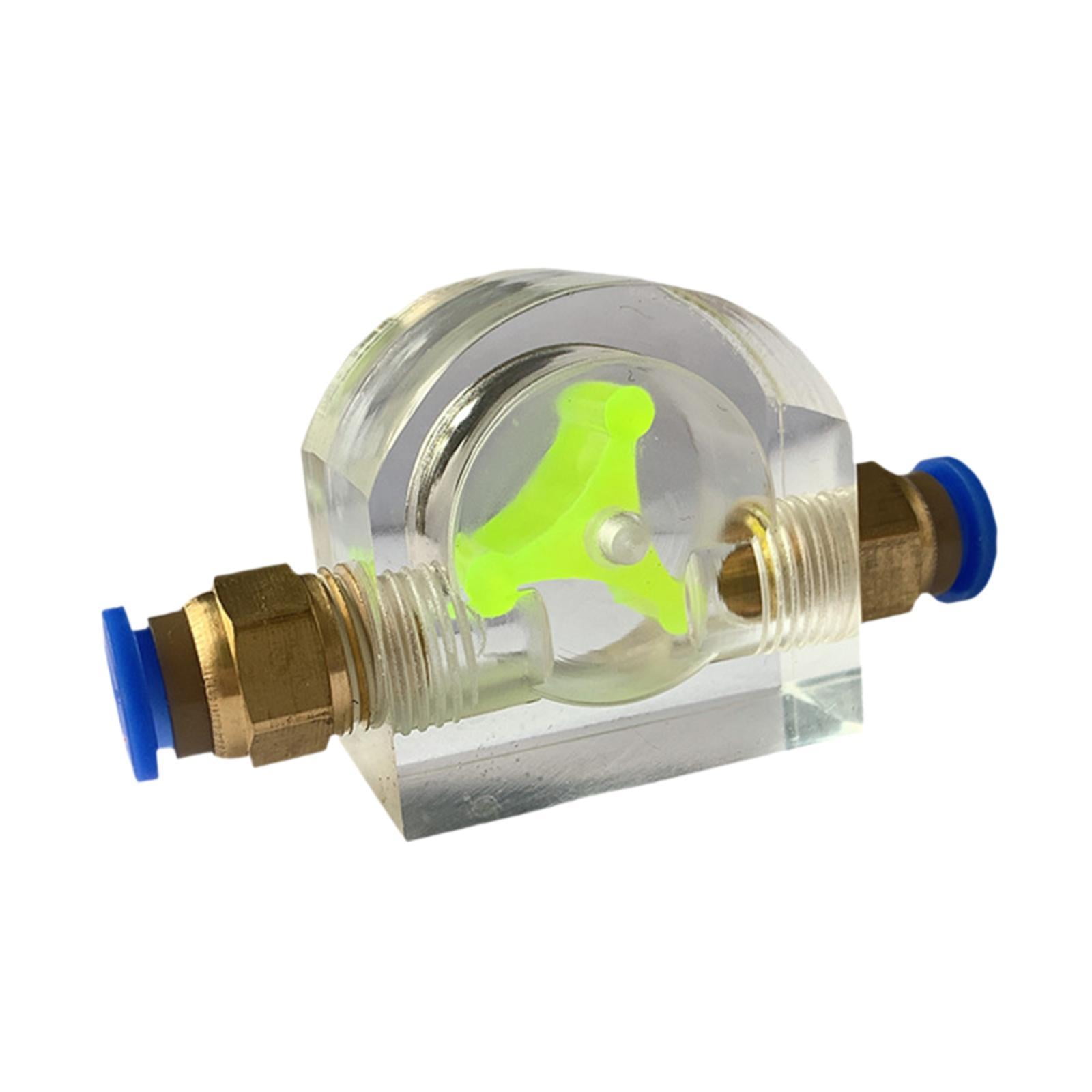 Magideal - Medidor De Flujo De Flujo De Agua De 8 Mm, Oficina De Medición De Acrílico, Herramienta De Medición De Líquido De Enfriamiento De Agua Fría Pa Escribe