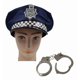 thumbnail image 1 of Sombrero Gorro de Policia Mas Esposas Disfraz Halloween, 1 of 3