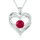 thumbnail image 1 of Collar colgante de amor de amor con piedra de nacimiento Zirconia, regalo de joyería de las mujeres para la Navidad, cumpleaños, aniversario, 1 of 5