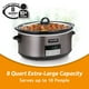 thumbnail image 3 of Olla de Cocción Lenta Programable Crock Pot 8 Cuartos Negra Acero Inoxidable, 3 of 3