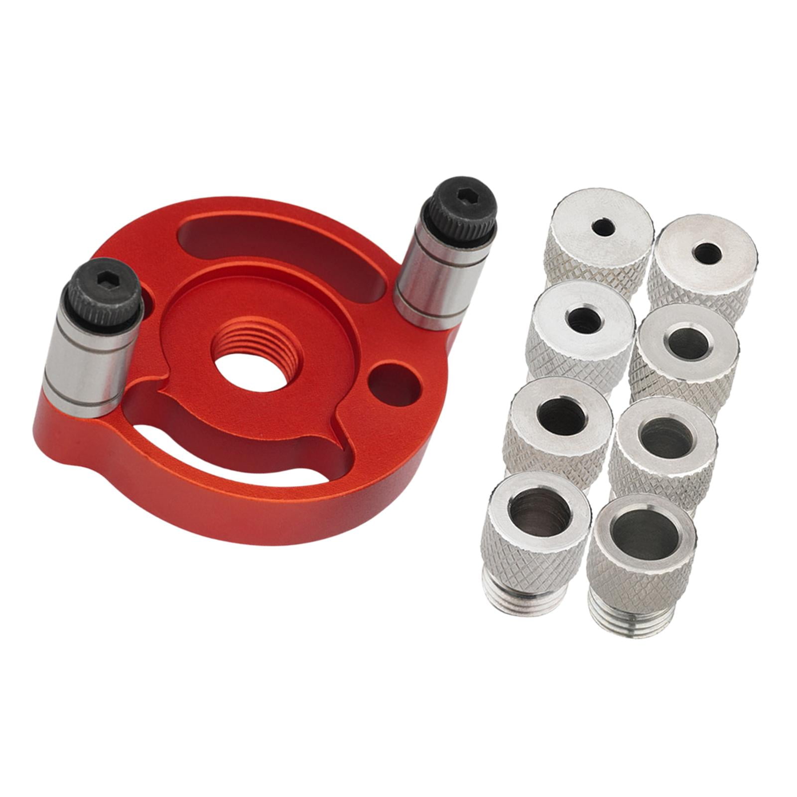 Magideal - Herramienta De Espiga Autocentrante Profesional, Espiga Métrica Resistente Y Duradera, Guía De Taladro De Madera, Herramienta De Trabajo De Madera , Rojo, Camisa De Broca