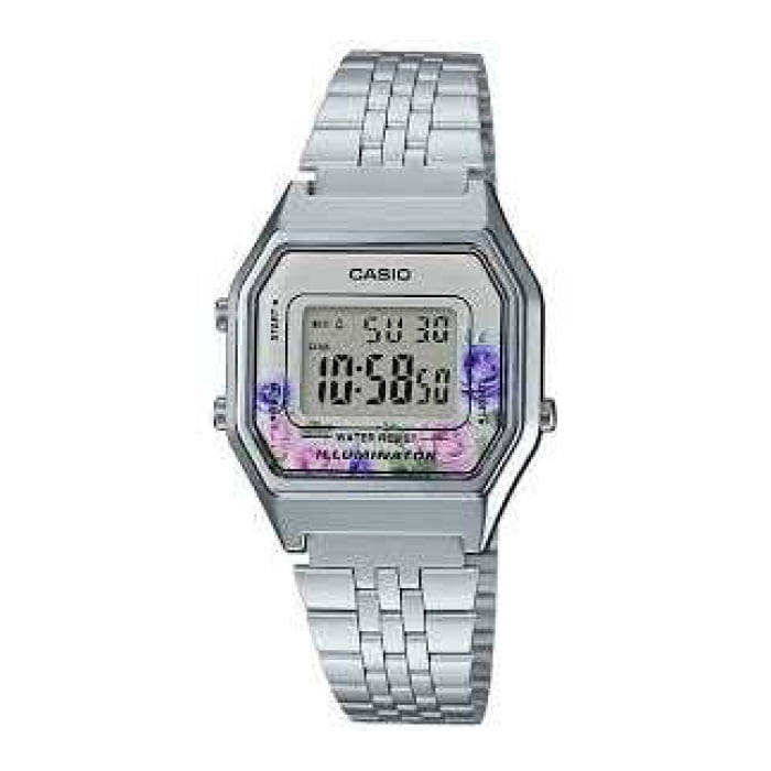 Reloj Digital Plateado Casio La-680wa-4c