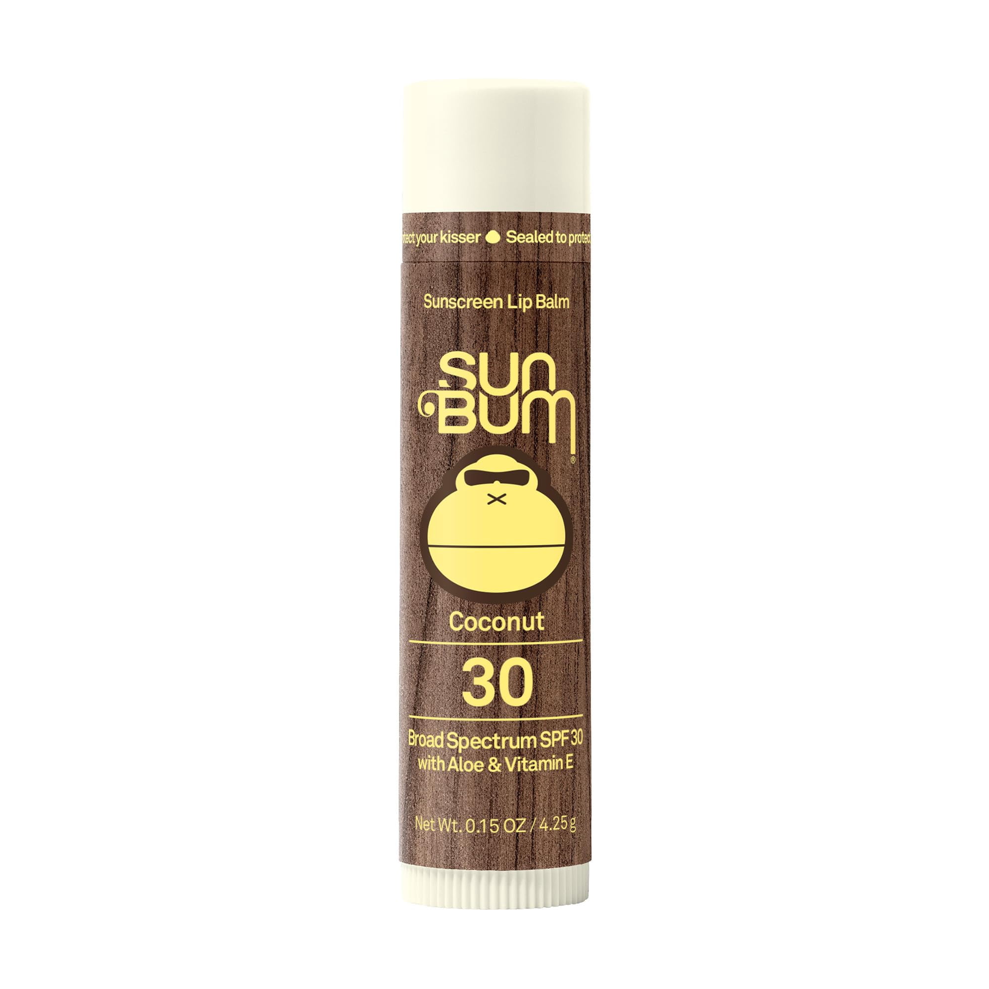 Bálsamo Labial Protector Solar Sun Bum Spf 30, Vegano, Sabor A Coco