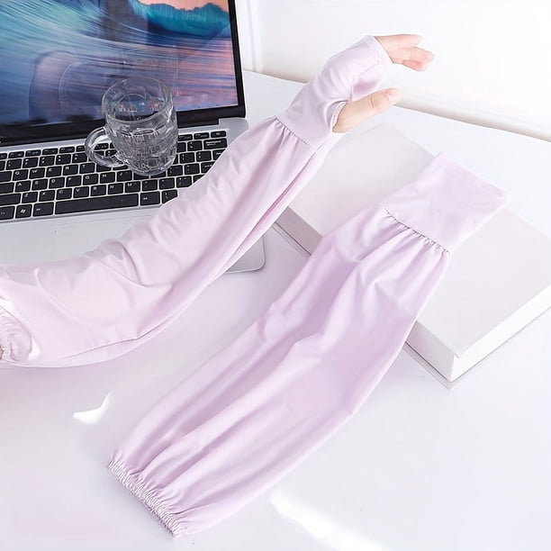 Stay Cool and Protected in the Summer Sun with These Ice Silk Fingerless Lantern Sleeves!
