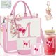 thumbnail image 1 of Bolso Tote AiHeart de Lona con Iniciales y Bolsillo, 1 of 7