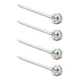 thumbnail image 1 of Piercing Nariz Nostril Straight Tornasol Plata925 1.5- Plata, 1 of 3