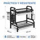 thumbnail image 2 of Escurridor de Loza 2 Niveles con Bandeja y Porta Cubiertos | Organizador de Cocina Metálico Negro 43x23x39 cm, 2 of 2
