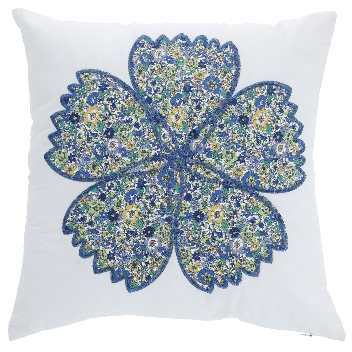 Sueño Blanco - Cojin Mandala Azul