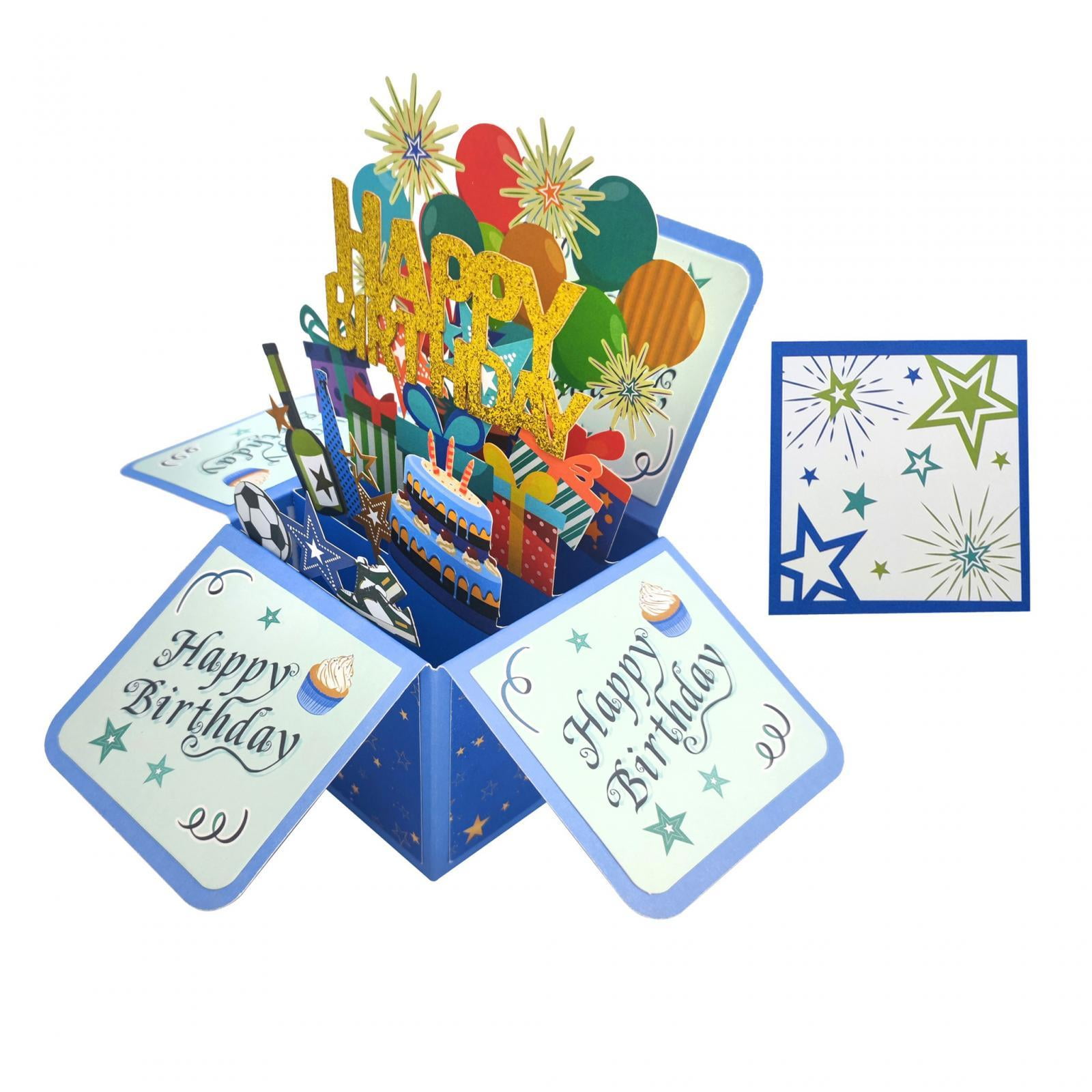 Bothyi - Tarjeta De Feliz Cumpleaños Colorida Con Tarjeta De Notas, Tarjetas De Felicitación 3d Para Él O Ella