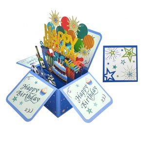 Bothyi - Tarjeta De Feliz Cumpleaños Colorida Con Tarjeta De Notas, Tarjetas De Felicitación 3D Para Él O Ella