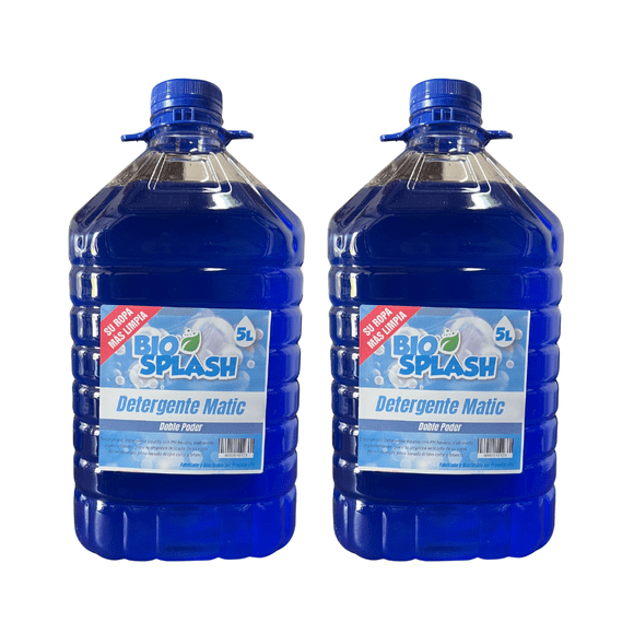 Detergente Liquido Matic BiosPlash 5 litros 2 Unidades