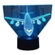 thumbnail image 1 of Lampara Ilusion 3d Avión De 7 Colores Base Touch, 1 of 6
