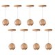thumbnail image 1 of 8 piezas de madera global techo lámpara colgante de la lámpara de ara?a decoración de la lámpara, 1 of 3