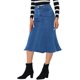 thumbnail image 4 of INSPIRE CHIC Falda de Mujer Vuelta al Cole Fishtail Bodycon Cintura Alta Midi Falda de Mezclilla Azul S, 4 of 7