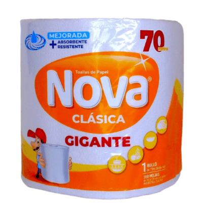 Toalla De Papel Clásica Gigante Doble Hoja 70 M 1 Un Nova