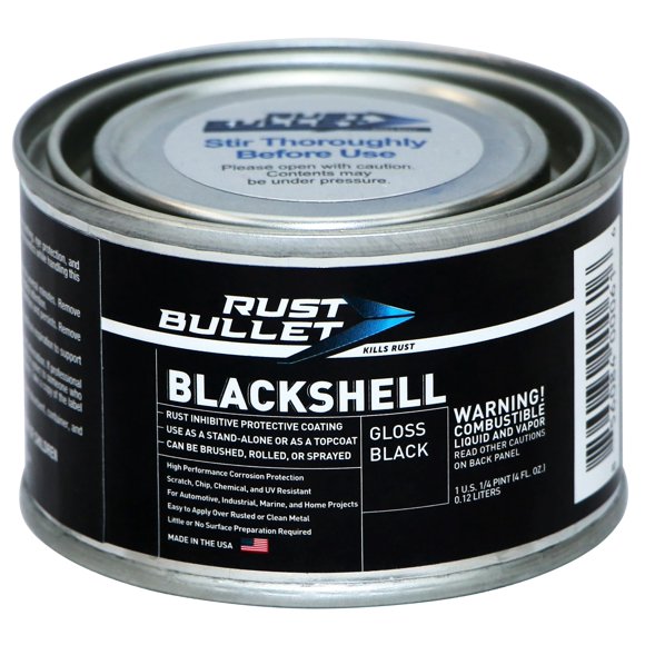 Pintura RUST BULLET 118 ml Negro Brillante Resistente a UV