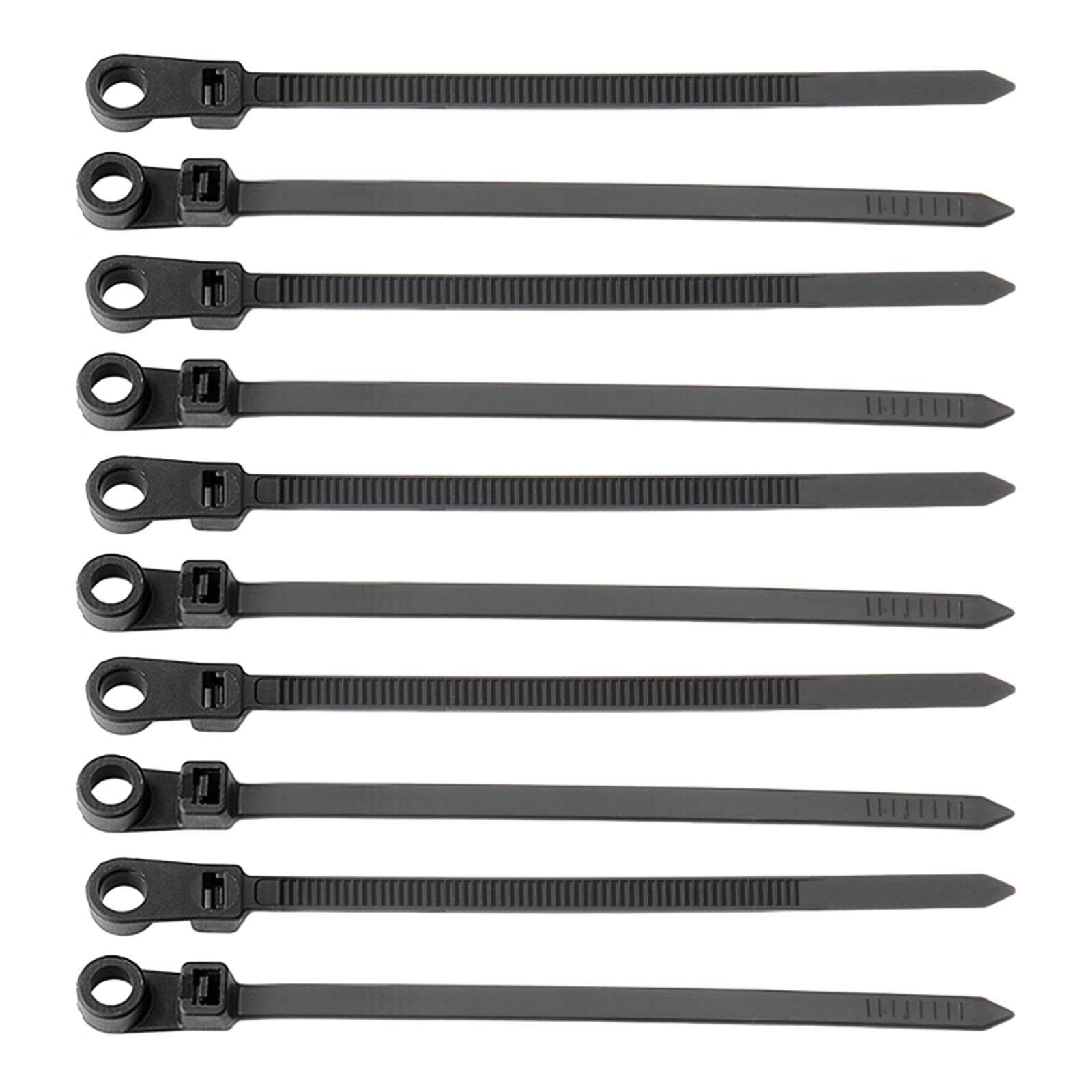 Ioensy - 10 Piezas De Bridas De Nailon Con Cremallera, Correa Resistente Para Ingeniero De Oficina En El Hogar, 0,36 Cm X 20 Cm