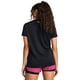 thumbnail image 2 of Camiseta Under Armour Tech para mujer, manga corta, cuello en V, negro/blanco, 2 of 2