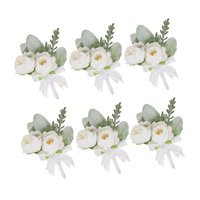 Bothyi - 6 Ramilletes De Rosas Para Boda, Para Aniversario, Para Hombres Y Mujeres, Para Cenas Formales.