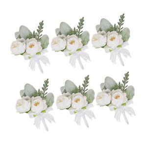 Bothyi - 6 Ramilletes De Rosas Para Boda, Para Aniversario, Para Hombres Y Mujeres, Para Cenas Formales.