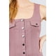 thumbnail image 2 of Vestido Mini Tejido sin Mangas con Cuello Cuadrado Profundo y Botones, 2 of 5