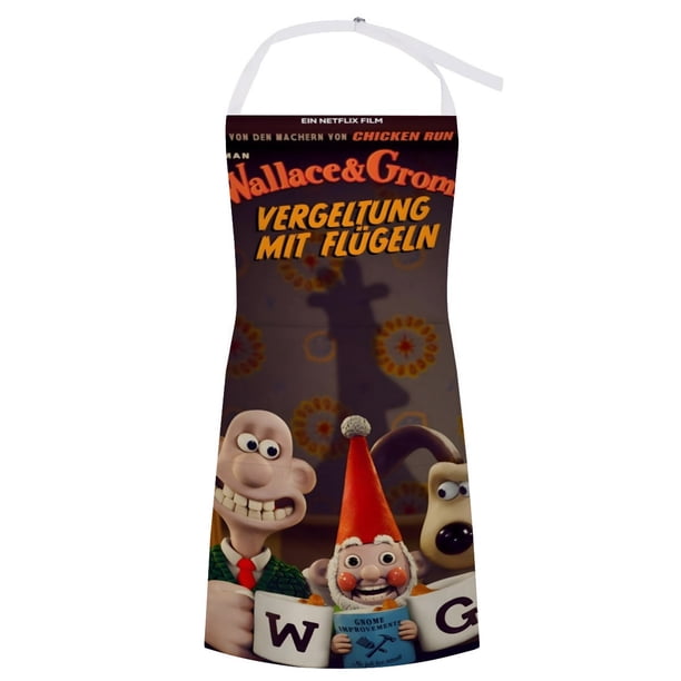 Película Sin Título de Wallace y Gromit delantal temático para cocinar, esencial para el hogar, delantal de barbacoa/bufanda de cocina con bolsillos para hombres y mujeres, regalo para el hogar