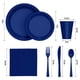 thumbnail image 2 of Juego de vajilla desechable Party Solids 350 piezas azul oscuro, 2 of 7