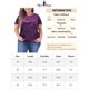 thumbnail image 5 of Agnes Orinda Tops para Mujer de Talla Grande Cuello Redondo Manga Corta Camisetas de Terciopelo Talla 3X Púrpura, 5 of 5