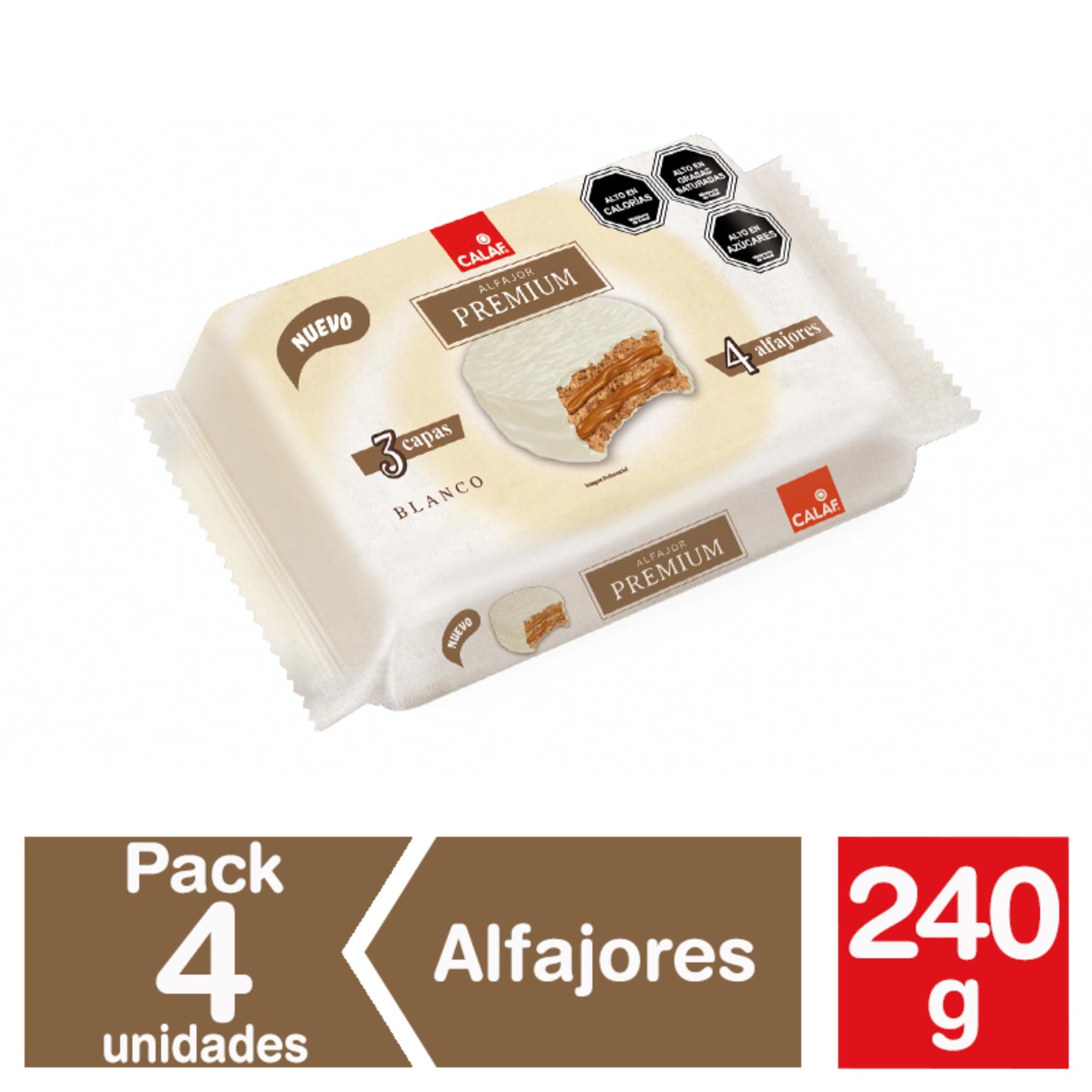 Alfajor Blanco Premium Pack 4un 240 Calaf