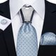 thumbnail image 5 of Corbata Seda Hombres + Nudo + Colleras + Paño. Dif Modelos celeste Talla Única, 5 of 7