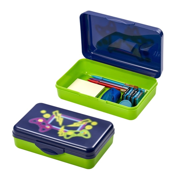 Estuche de lápices It's Academic – Diseño gamer azul