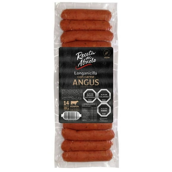 Longanicilla Con Carne Angus 14 Un, 280 g