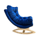 thumbnail image 2 of Silla Mecedora Coquette Azul Marino Felpa, 2 of 3