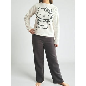 Pijama Micropolar Mujer Hello Kitty Beige S