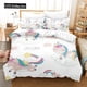 thumbnail image 1 of v435 Bed Sheets Printed Rainbow Unicorn Duvet Cover for Girls, Pink Bed Comforter Set, Cute Cartoon, Child Bedroom Decor for Teen Kids, X 3-Piece Bedding Set (1 Duvet Cover + 2 Pillow Shams) Bed Sheet, 1 of 5