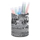 thumbnail image 1 of Familia de Esqueletos Espeluznantes Bailando-theme Cylinder Pen Holder Pencil Organizer with Flannel Lining PVC Leather Material Cardboard Base for study work 10*8CM, 1 of 6