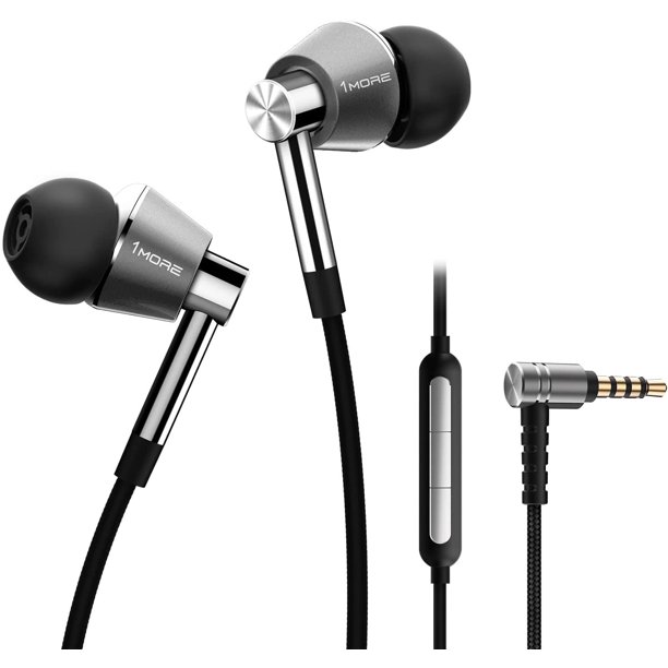 Auriculares intraurales Earphones 1MORE de alta resolución con triple controlador, color plateado