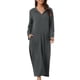 thumbnail image 1 of INSPIRE CHIC Bata con Capucha para Mujer con Cremallera, Manga Larga, Largo Completo, Sudadera, Camisón con Bolsillos, Vestido de Descanso Suave M Gris Oscuro, 1 of 6