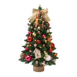 Magideal - Mini De Navidad De Escritorio, 2023 Cuerdas, Decoración Led, Festival, 45Cm, Regalos Realistas, Adornos Navideños, Artesanías Para Sala De Estar Rojo