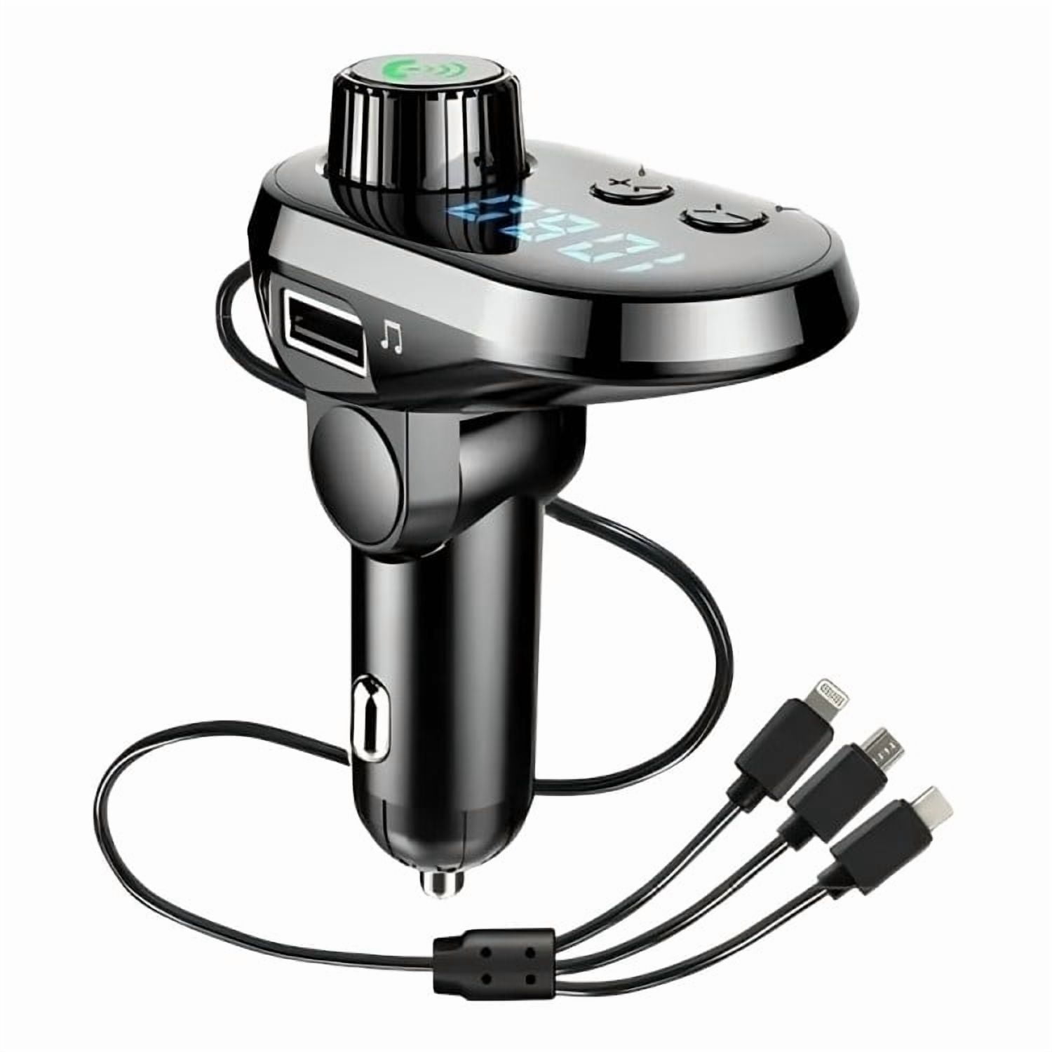 Genérico - Transmisor 5 En 1 Fm Bluetooth Usb Mp3 Auto